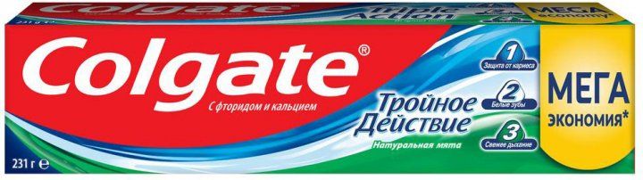 Зубная паста Colgate комплексная Тройное действие Натуральная мята 150 мл