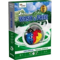 Стиральный порошок WASH&FREE 400г универсальный Горная свежесть