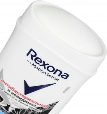 Антиперспірант Олівець Rexona Антибактеріальний Невидимий на чорному та білому одязі 40 мл