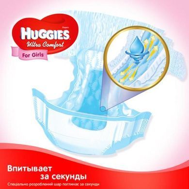 Подгузники Huggies Ultra Comfort 3 Jumbo для девочек (5-9 кг) 56 шт