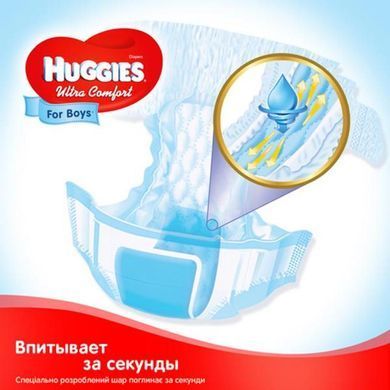 Подгузники Huggies Ultra Comfort 3 Jumbo для мальчиков (5-9 кг) 56 шт