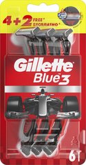 Одноразові станки для гоління чоловічі Gillette Blue 3 Nitro 6 шт.