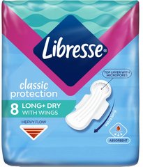 Гигиенические прокладки Libresse Classic Protection Long Dry Поверхность сеточка 8 шт.