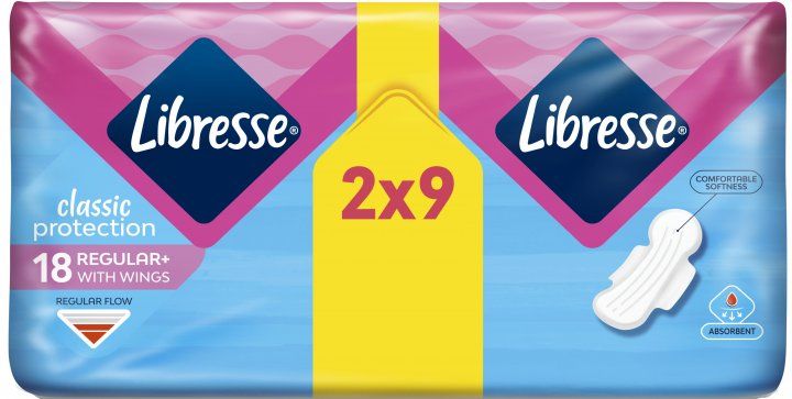 Гігієнічні прокладки Libresse Classic Protection Regular 18 шт