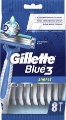 Одноразові станки для гоління (Бритви) чоловічі Gillette Blue 3 Simple 8 шт.