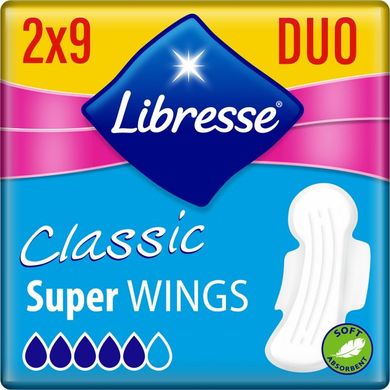 Гигиенические прокладки Libresse Classic Ultra Clip Super Duo Soft 7 мм 18 шт