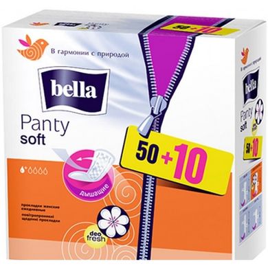 Ежедневные гигиенические прокладки Bella Panty Soft Deo Fresh 50+10 шт.