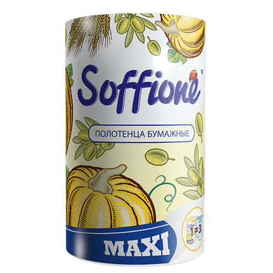 Паперові рушники Soffione Maxi 2 шари 150 відривів