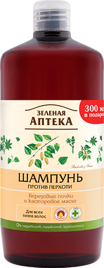 Шампунь Зеленая Аптека Березовые почки и касторовое масло против перхоти 1 л