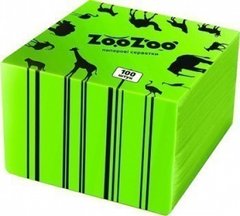 Салфетки столовые ZooZoo однослойные зеленые 24x23 см 100 шт.