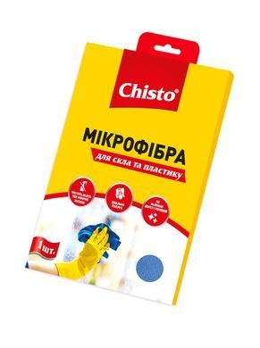 Серветка Chisto з мікрофібри для скла та пластику 1 шт.