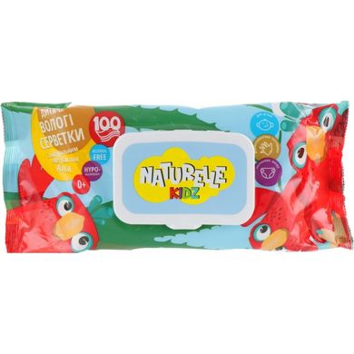 Влажные салфетки Naturelle Kidz детские Алоэ Вера с клапаном 100 шт.