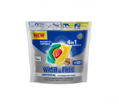 Капсули для прання WASH&FREE зі стружкою господарського мила 25 шт