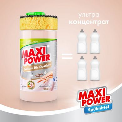 Засіб-бальзам для миття посуду Maxi Power Мигдаль 1 л