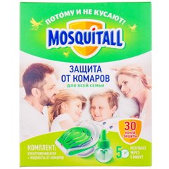 Промо-комплект Mosquitall Захист для дорослих електрофумігатор+рідина 30 ночей від комарів 30 мл