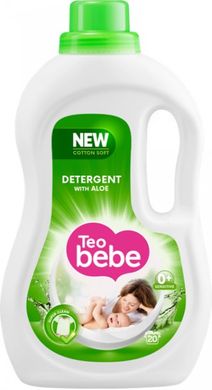 Гель для прання ТЕО bebe Cotton Soft Aloe 1.1 л, 1100, 20, універсальне, дитяча, рідкий засіб, Болгарія