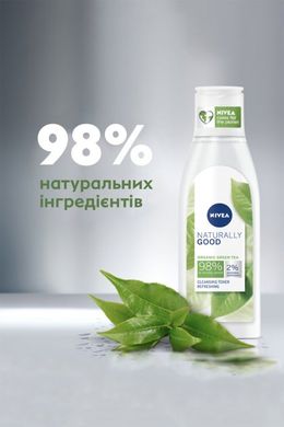 Тонік для очищення Nivea Naturally Good для обличчя з екстрактом зеленого чаю 200 мл