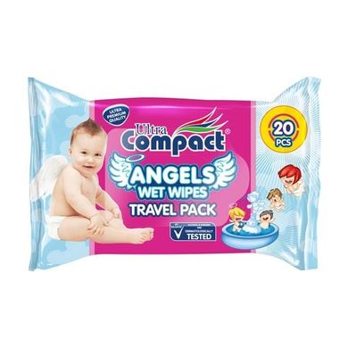 Дитячі вологі серветки Ultra Compact Angels Baby 20 шт