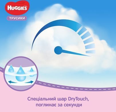 Трусики-подгузники Huggies Pants 3 Jumbo (6-11 кг) для девочек 44 шт