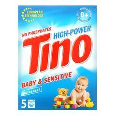 Стиральный порошок Tino High-Power универсальный для детской одежды 350 г, 350, 5, автомат, детская, порошок, Украина