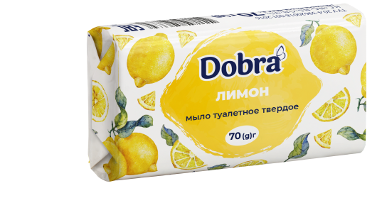 Мило туалетне тверде Dobra Лимон 70 г