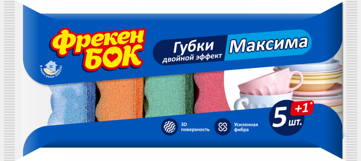 Губка кухонная Фрекен БОК Максима 5+1 шт.