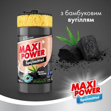 Средство для мытья посуды Maxi Power Черный уголь 1 л