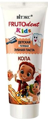 Дитяча гелева зубна паста Витэкс FRUTOdent Kids Кола 65 г