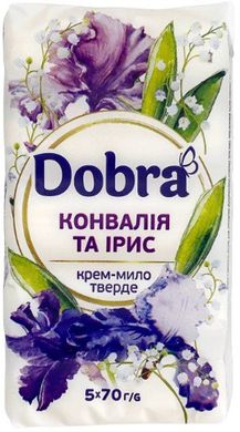 Крем-мило туалетне тверде Dobra Конвалія та ірис 5 х 70 г