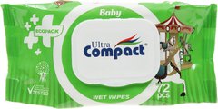 Детские влажные салфетки Ultra Compact Ecopack с клапаном 72 шт.