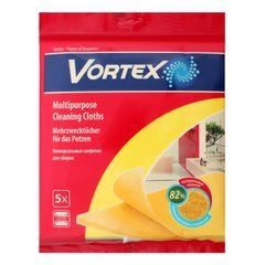 Салфетки Vortex для сухой и влажной уборки вискозные 5 шт.