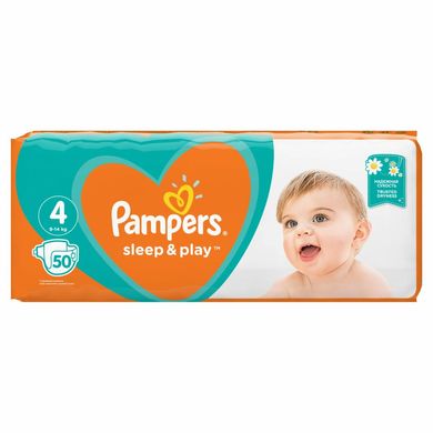 Підгузки Pampers Sleep & Play 4 Maxi (9-14 кг) 50 шт