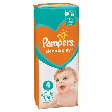 Подгузники Pampers Sleep & Play 4 Maxi (9-14 кг) 50 шт