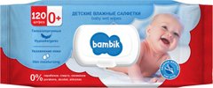 Вологі серветки Bambik з вівсяним молочком 120 шт