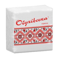 Серветки столові Обухівські одношарові 23x24 см 40 шт.