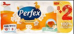 Туалетная бумага Perfex 8+2 шт Персик 3 слоя