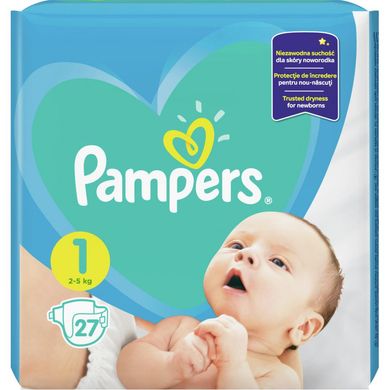 Подгузники Pampers New Baby 1 Newborn (2-5 кг) 27 шт