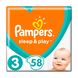 Підгузки Pampers Sleep & Play Розмір 3 Midi (6-10 кг) 58 шт