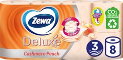 Туалетний папір Zewa Deluxe Персик 3 шари 8 рулонів