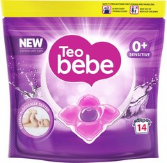 Капсули для прання Teo bebe Cotton Soft caps Sensitive 14 шт, 14, автомат, дитяча, капсули, Болгарія