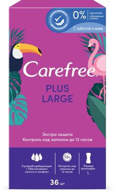 Ежедневные прокладки Carefree Plus Large 36 шт