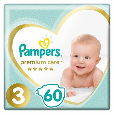 Підгузки Pampers Premium Care 3 Midi (6-10 кг) 60 шт