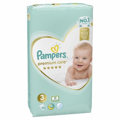 Подгузники Pampers Premium Care 3 Midi (6-10 кг) 60 шт