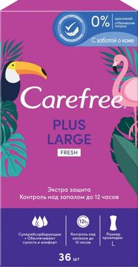 Щоденні прокладки Carefree Plus Large Fresh 36 шт