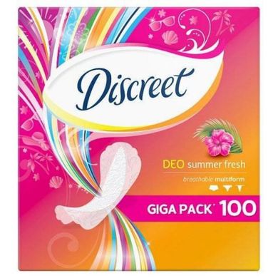 Щоденні гігієнічні прокладки Discreet Deo Summer Fresh 100 шт.