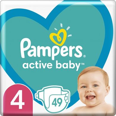 Підгузки Pampers Active Baby 4 Maxi (9-14 кг) 49 шт