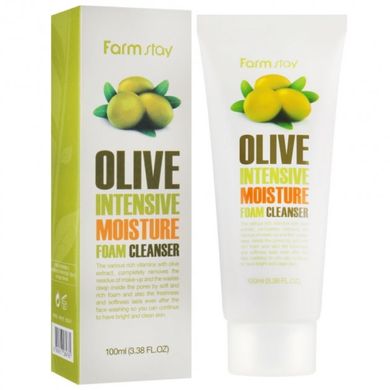 Очищающая пенка FarmStay для умывания с экстрактом оливы Olive Intensive Moisture Foam Cleanser 100 мл