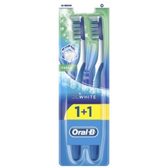 Набір зубних щіток Oral-B 1+1 3D White Свіжість середньої жорсткості