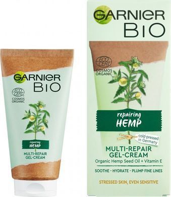 Крем-гель Garnier Bio с маслом конопли для восстановления истощенной чувствительной кожи лица 50 мл