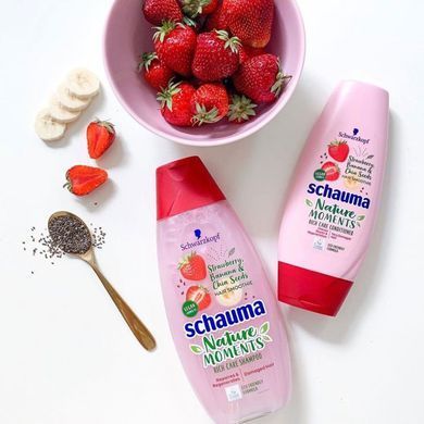 Шампунь Schauma Nature Moments Смузи Клубника, Банан и Семена Чиа для очень поврежденных волос 400 мл